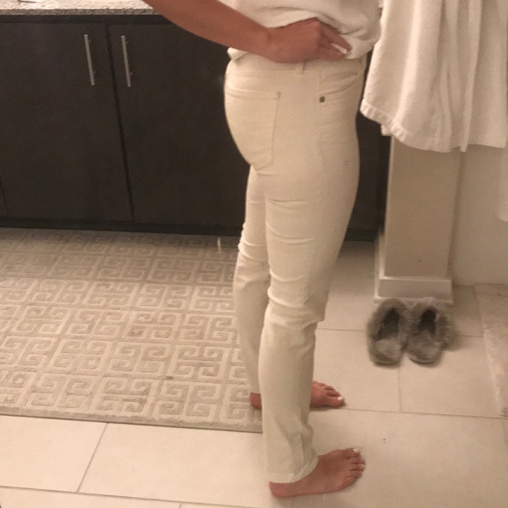 AG the Stilt cigarette leg jeans ivory